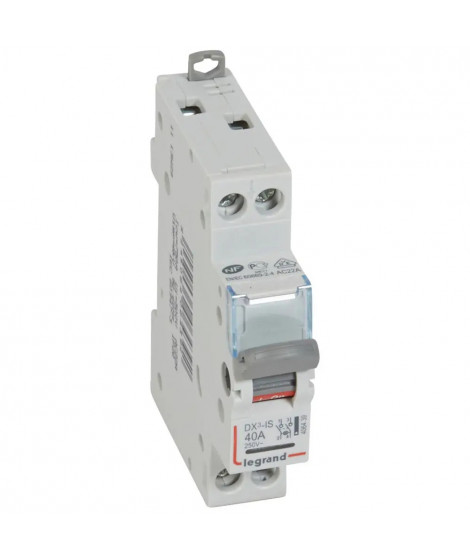 Interrupteur-sectionneur DX³-IS à voyant 2P 400V~ - 40A - 1 module