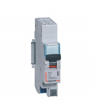 Disjoncteur DNX³ 4500 -auto/auto - U+N 230V~ 2A - 4,5kA - courbe C - 1 module