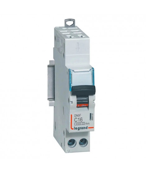 Disjoncteur DNX³ 4500 - auto/vis - U+N 230V~ 16A - 6kA - courbe C - 1 module