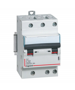 Disjoncteur DX³4500 6kA bornes à vis 3P 400V~ 32A courbe C - 3 modules