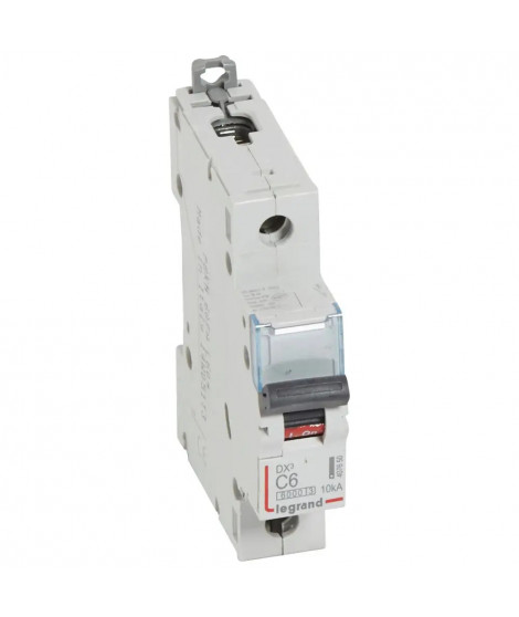 Disjoncteur DX³6000 10kA arrivée haute/départ bas vis 1P 6A courbe C - 1 mod
