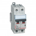 Disjoncteur DX³6000 10kA arrivée haute/départ bas vis 2P 16A courbe C - 2 mod