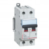 Disjoncteur DX³6000 10kA arrivée haute/départ bas vis 2P 20A courbe C - 2 mod