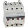 Disjoncteur DX³ 6000 -vis/vis- 4P- 400V~-16A-courbeC-peigne HX³ trad 4P - 4M