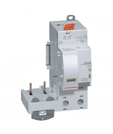 Bloc diff adaptable vis DX³ pour disj 1 mod/pôle -2P 230 à 400V~ 40A typeAC 30mA