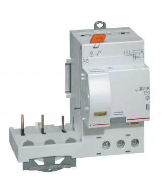 Bloc diff adaptable à vis DX³ pour disj 1 module/pôle 3P 40A typeAC 30mA