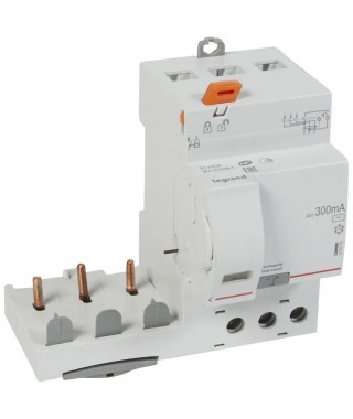 Bloc diff adaptable vis DX³ pour disj 1 mod/pôle -3P 230-400V~ 63A typeAC 300mA