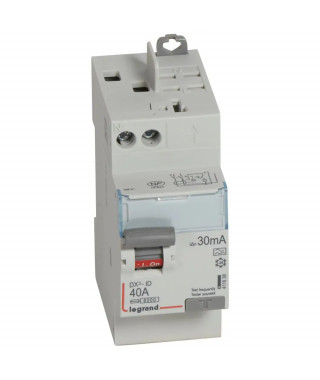 Interrupteur différentiel DX³-ID haut vis/haut auto 2P 230V~ 40A A 30mA - 2 mod