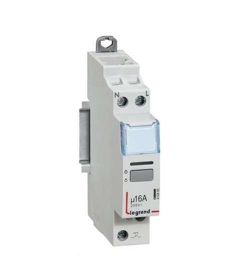 Télérupteur silencieux à vis 230V~- 1P - 250V~~ - 16A - 1F - 1 module