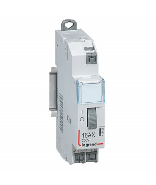Télérupteur standard à bornes auto 230V~- 1P - 250V~~ - 16A - 1F - 1 module