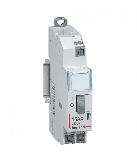 Télérupteur standard à bornes auto 230V~- 1P - 250V~~ - 16A - 1F - 1 module