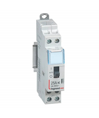 Contacteur domestique CX³ silencieux bobine 230V~ -2P 250V~ 25A 2F - 1 module