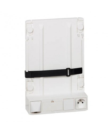 Support box opérateur ADSL/fibre avec 1x2P+T + 4 cordons de liaison box/coffret