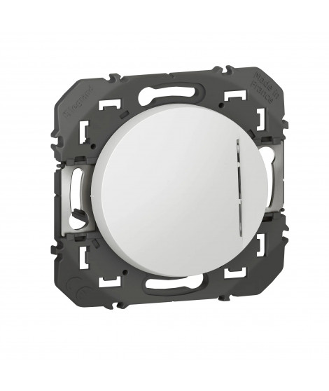 Poussoir simple avec voyant lumineux dooxie 6A 250V~ finition blanc