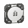Double Prise USB Type-A dooxie 3A 15W finition blanc