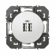 Double Prise USB Type-A dooxie 3A 15W finition blanc