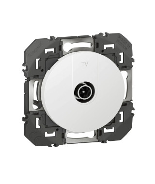 Prise TV simple étoile blindée dooxie finition blanc