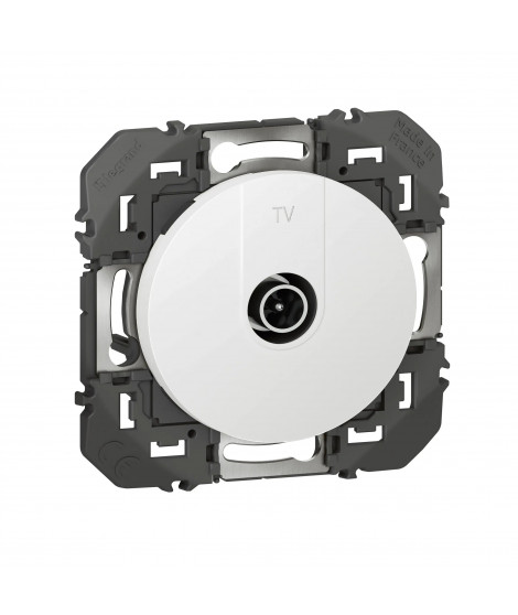 Prise TV simple étoile blindée dooxie finition blanc
