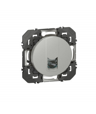 Prise blindée RJ45 catégorie 6 FTP dooxie finition alu