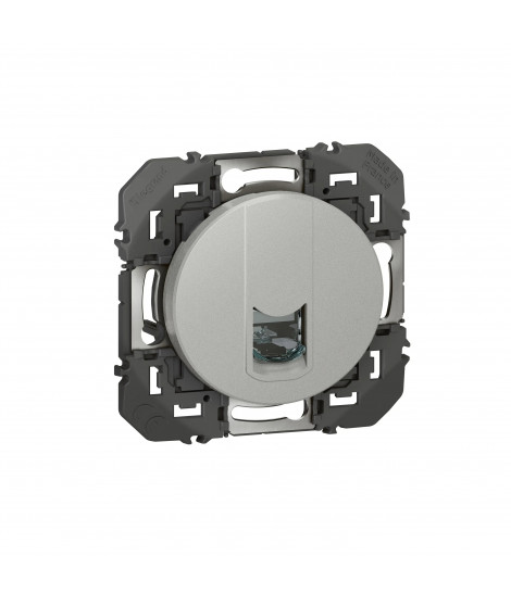 Prise blindée RJ45 catégorie 6 FTP dooxie finition alu