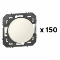 Lot de 150 interrupteurs ou va-et-vient dooxie 10AX 250V~ finition blanc