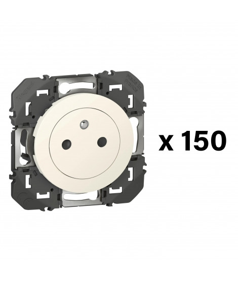 Lot de 150 prises de courant 2P+T Surface dooxie 16A finition blanc