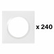 Lot de 240 plaques carrées dooxie 1 poste finition blanc