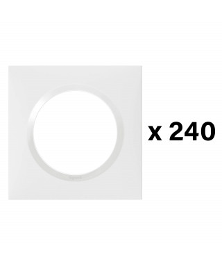 Lot de 240 plaques carrées dooxie 1 poste finition blanc