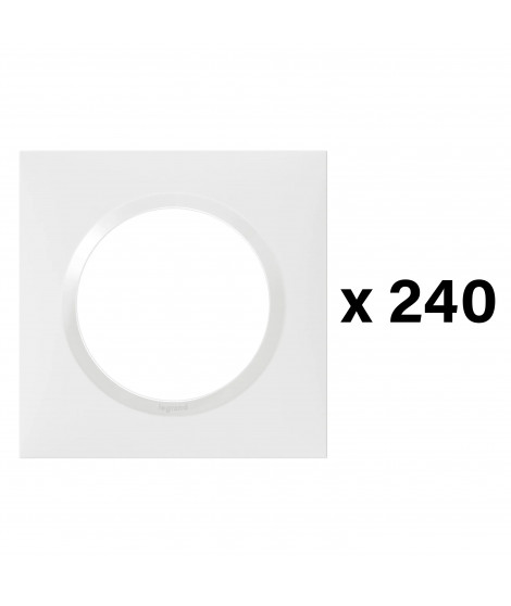 Lot de 240 plaques carrées dooxie 1 poste finition blanc