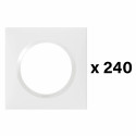 Lot de 240 plaques carrées dooxie 1 poste finition blanc