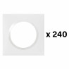 Lot de 240 plaques carrées dooxie 1 poste finition blanc