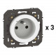 Pack 3 prises connectées dooxie with Netatmo 16A sans plaque blanc