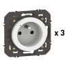Pack 3 prises connectées dooxie with Netatmo 16A sans plaque blanc
