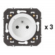 Pack 3 prises connectées dooxie with Netatmo 16A sans plaque blanc