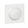 Poussoir dooxie one 6A 250V~ avec plaque carrée blanche et griffes