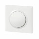 Poussoir dooxie one 6A 250V~ avec plaque carrée blanche et griffes