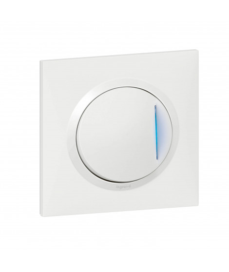 Poussoir simple lumineux dooxie one 6A complet avec griffes