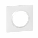 Plaque carrée dooxie 1 poste finition Blanc