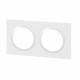 Plaque carrée dooxie 2 postes finition Blanc