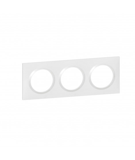 Plaque carrée dooxie 3 postes finition Blanc