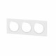 Plaque carrée dooxie 3 postes finition Blanc