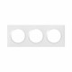 Plaque carrée dooxie 3 postes finition Blanc