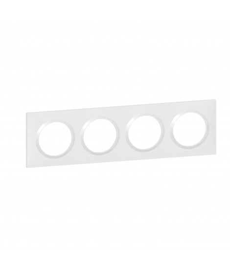 Plaque carrée dooxie 4 postes finition Blanc