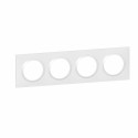 Plaque carrée dooxie 4 postes finition Blanc