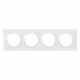 Plaque carrée dooxie 4 postes finition Blanc