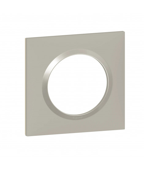 Plaque carrée dooxie 1 poste finition plume