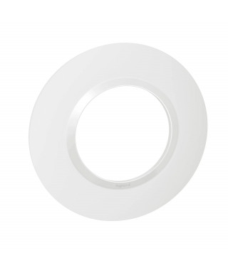 Plaque ronde dooxie 1 poste finition blanc