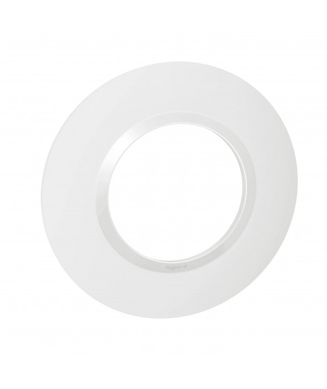 Plaque ronde dooxie 1 poste finition blanc