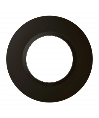 Plaque ronde dooxie 1 poste finition noir