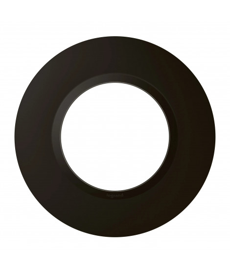 Plaque ronde dooxie 1 poste finition noir